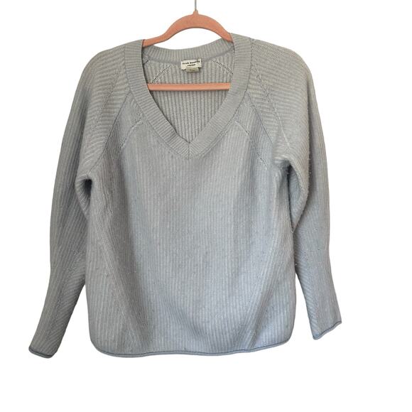 Club Monaco Cashmere Jacquard V-Neck Sweater XS - Picture 6 of 14